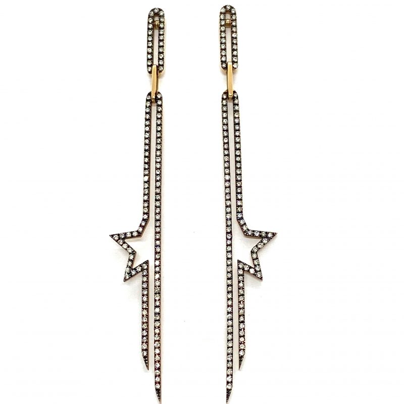 Star statement diamond earrings