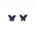 Butterfly sapphire stud earrings