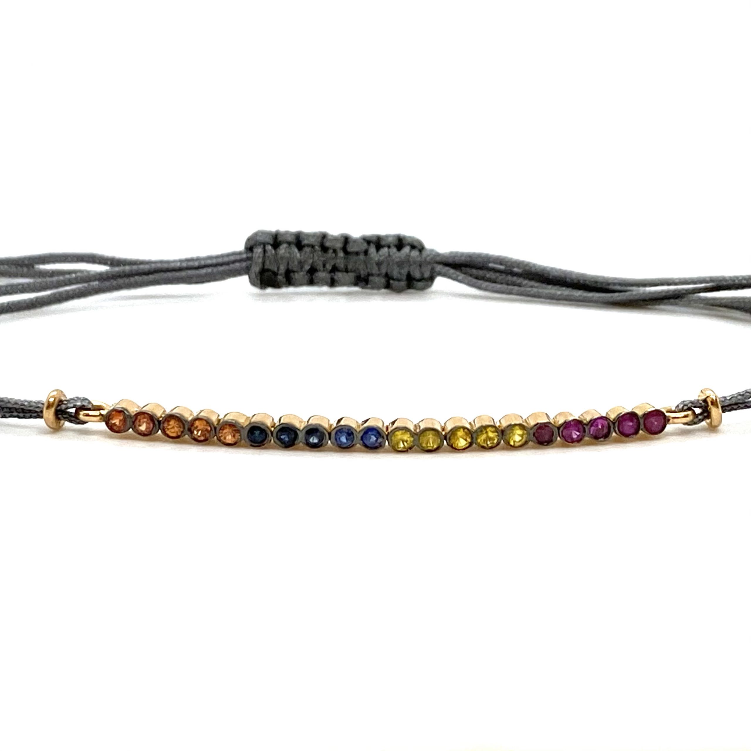 Rainbow cord tennis bracelet - melina-fachidis.com