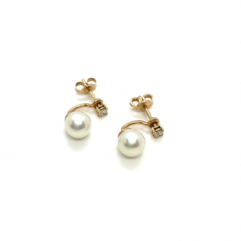 Akoya pearl bridal earrings