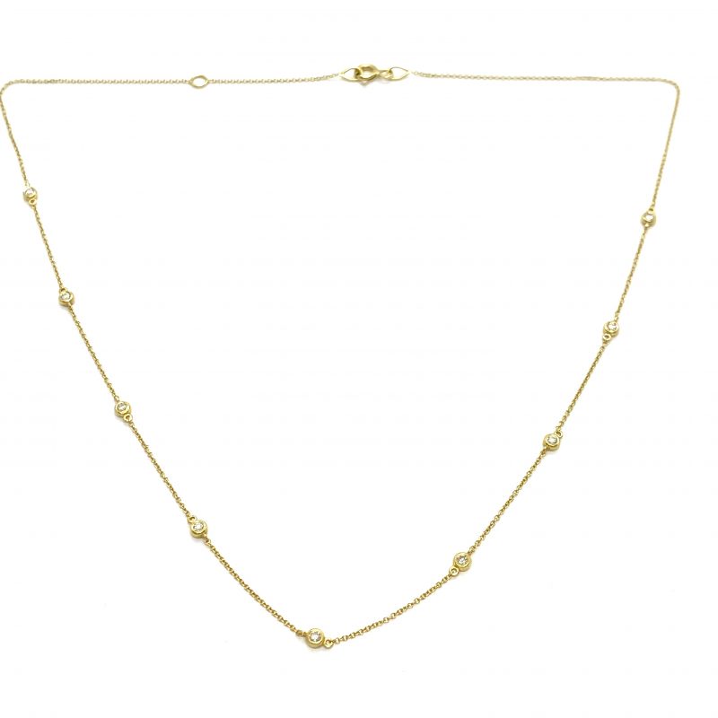 nine diamond chain necklace