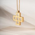 Square princess diamond cross