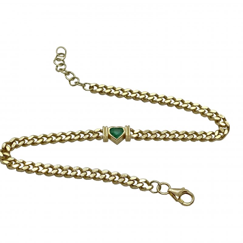 emerald chain bracelet