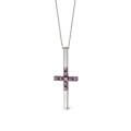 Pink sapphire minimal cross