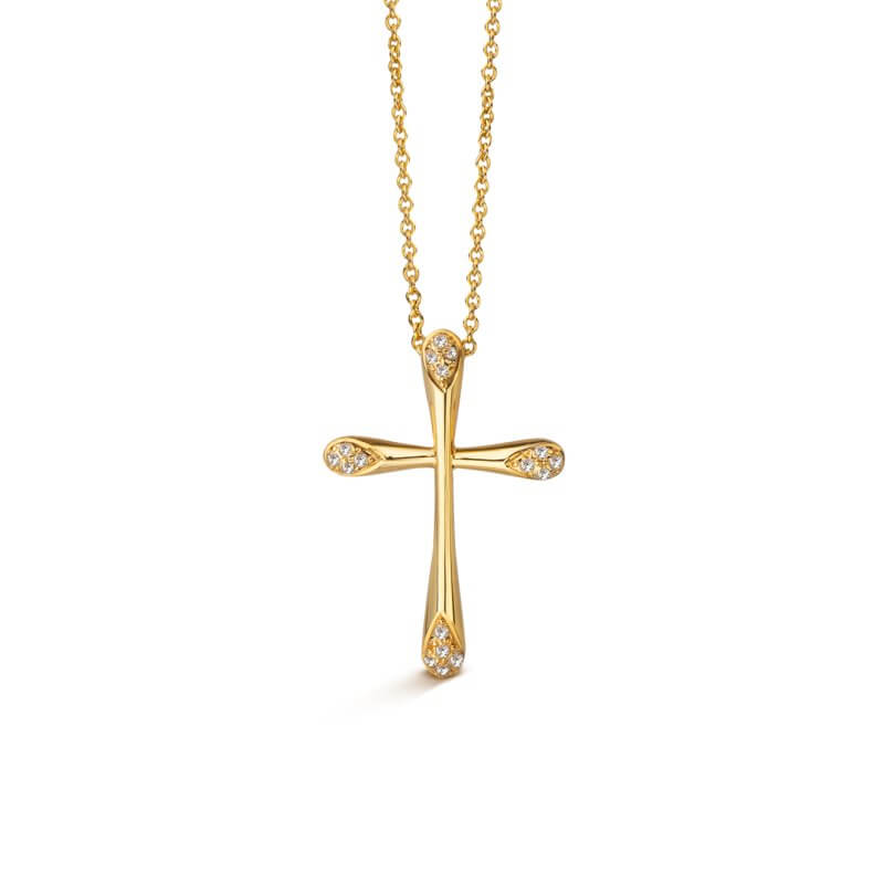 Cross with rounded diamond edges
