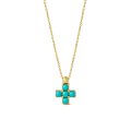 Turquoise 5 stone tiny cross
