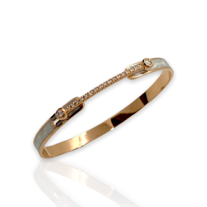 enamel cuff bracelet with diamonds