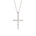 White gold diamond cross pendant