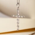 White gold diamond cross pendant