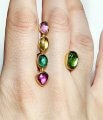 multicolor tourmaline ring