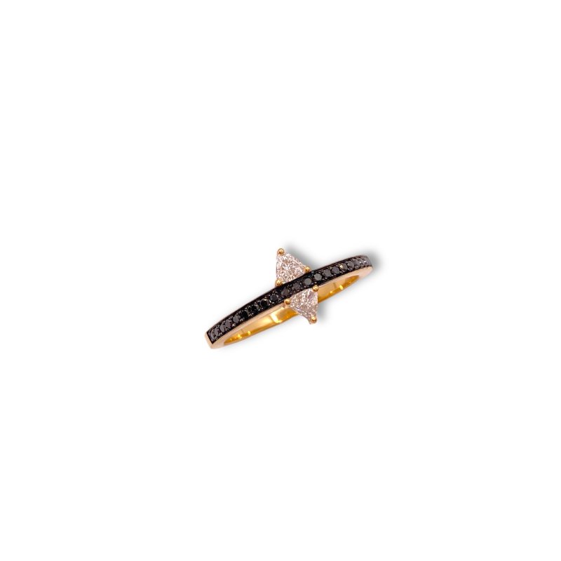 black and white diamond ring
