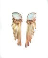 white opals earrings