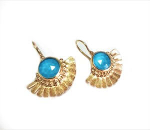 turquoise wire earrings