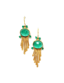 malachite long earrings