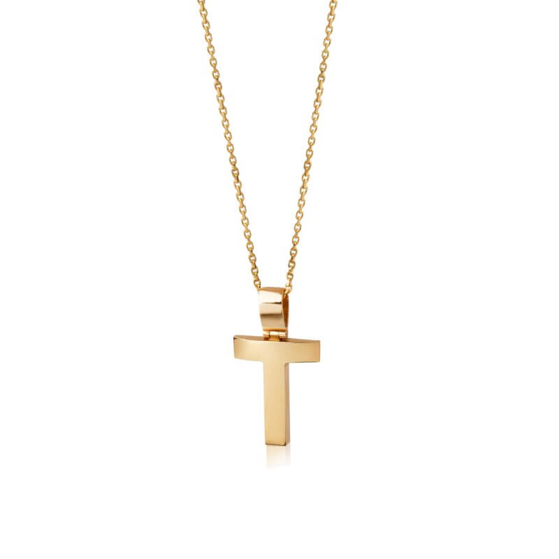 Unisex minimal cross pendant