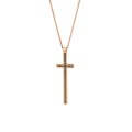 Long champagne diamond cross