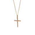 Rose gold cross with diamonds