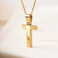 Unisex minimal cross pendant