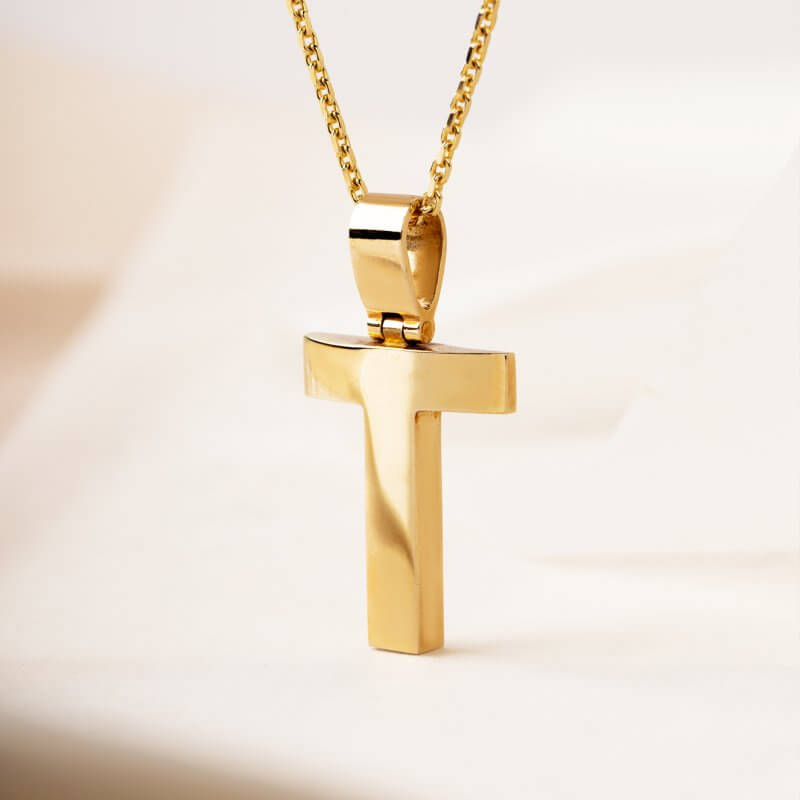 Unisex minimal cross pendant