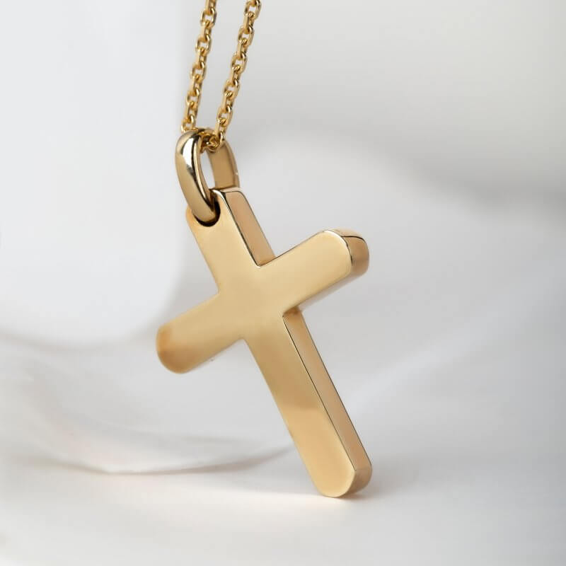 Unisex minimal cross pendant