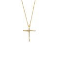 White diamond cross necklace