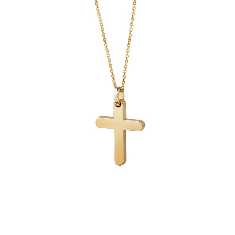Unisex minimal cross pendant