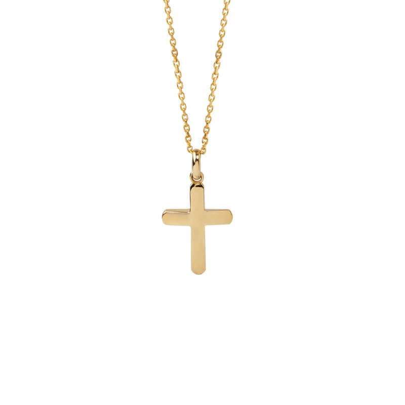 Unisex minimal cross pendant