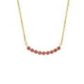 Pink topaz line pendant