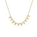 Pearls and golden spikes necklace