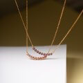 Pink topaz line pendant