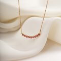 Pink topaz line pendant