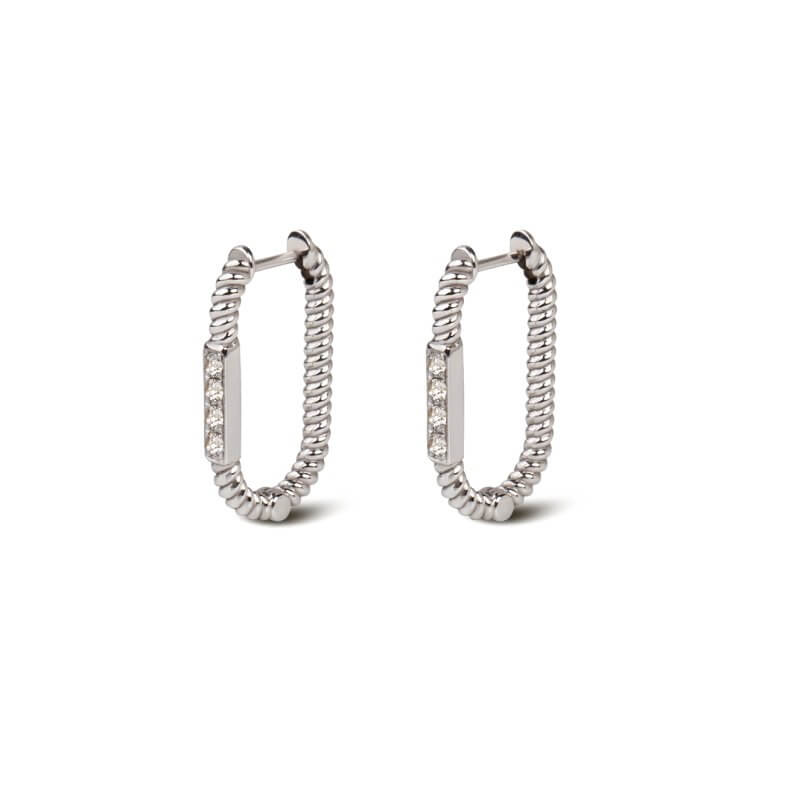 Twisted hoops with diamonds