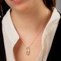 Unisex chain necklace with diamonds