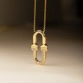 Unisex chain necklace with diamonds