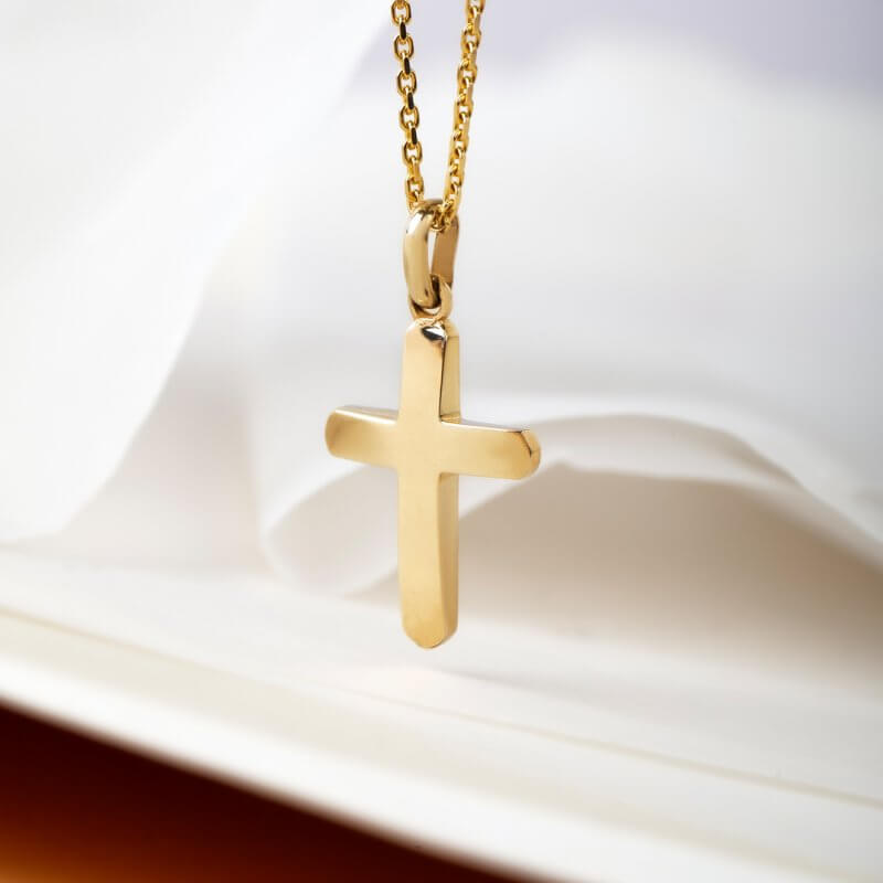 Minimal cross pendant