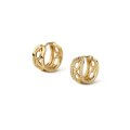 Chain design hoops with diamonds
