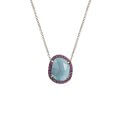 London blue topaz necklace with sapphires