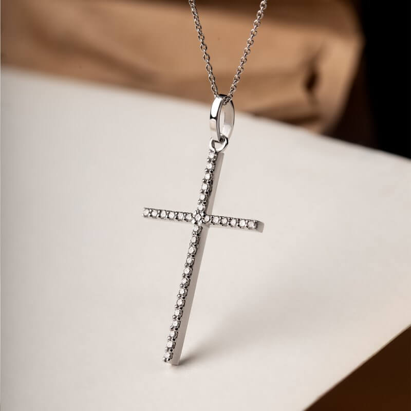 Diamond cross pendant