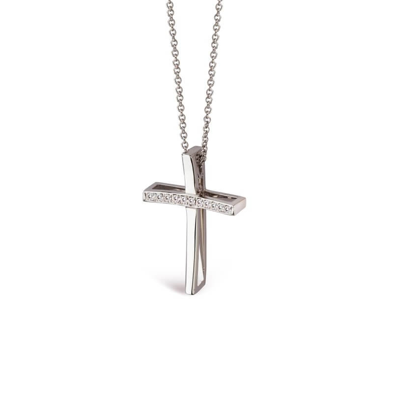 Diamond cross necklace